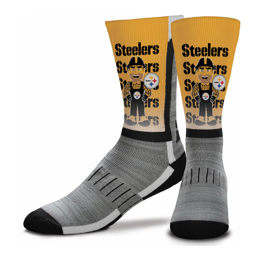 NFL Pittsburgh Steelers For Bare Feet Mascot V Curve Socks