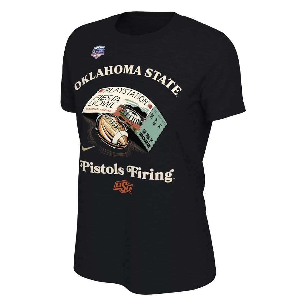 NCAA Oklahoma State Cowboys Women's Nike 2022 Fiesta Bowl Mantra Tee